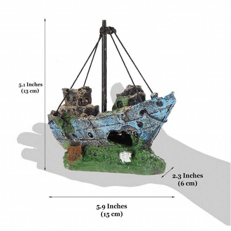 Akvariumdekor Fisktank Piratskeppsvrak