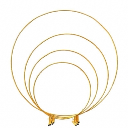 1/1.2/1.5/1.8/2.4 M Guld Rund Ballongbåge Metall Bröllopsbåge För Trädgårdsgård Bröllop Britthday Party