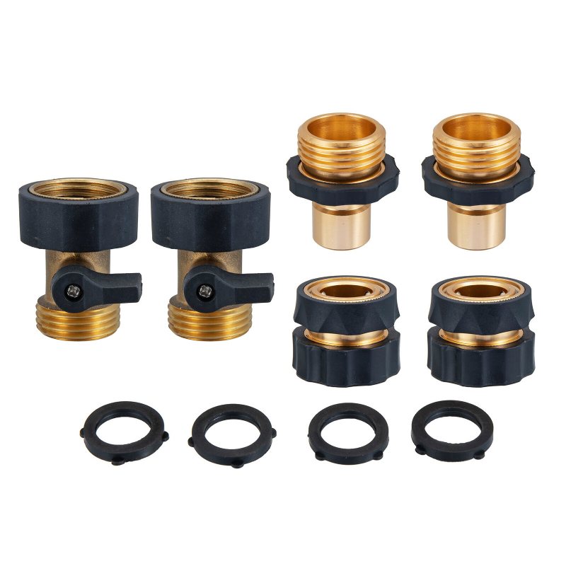 3/4' Trädgårdsslang Snabbkoppling Vattenslang Passar Mässing Hona Hane Connector Set