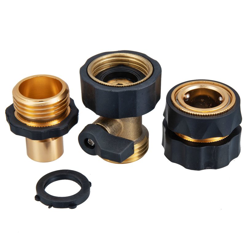 3/4' Trädgårdsslang Snabbkoppling Vattenslang Passar Mässing Hona Hane Connector Set
