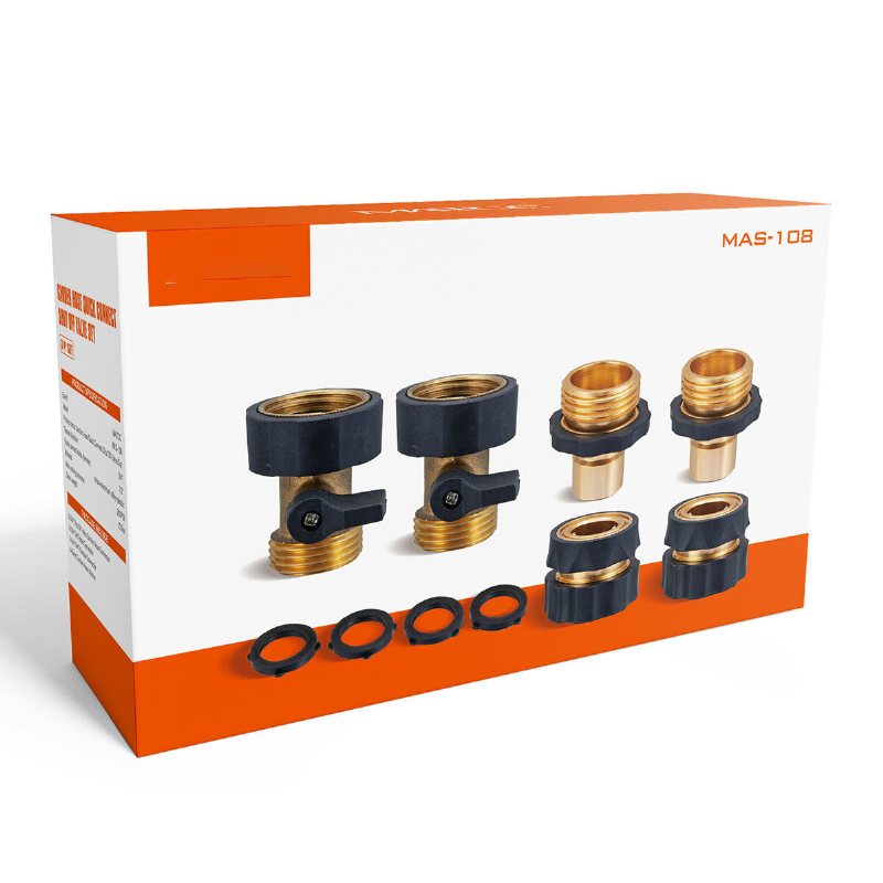 3/4' Trädgårdsslang Snabbkoppling Vattenslang Passar Mässing Hona Hane Connector Set