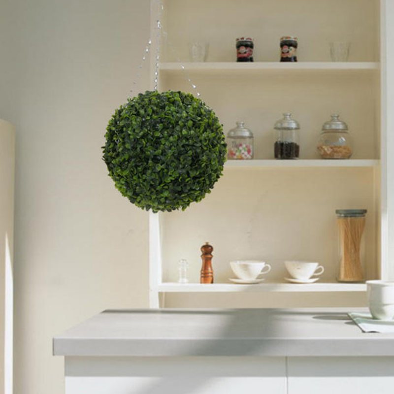 35 cm Plast Konstgjord Topiary Gräs Boll Bladeffekt Bröllop Trädgårdsarbete Hängande Dekoration