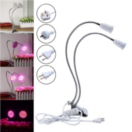 40cm E27 Flexibel Dual Head Clip Lamphållare Glödlampsadapter Med På/av-brytare För Led Grow Light
