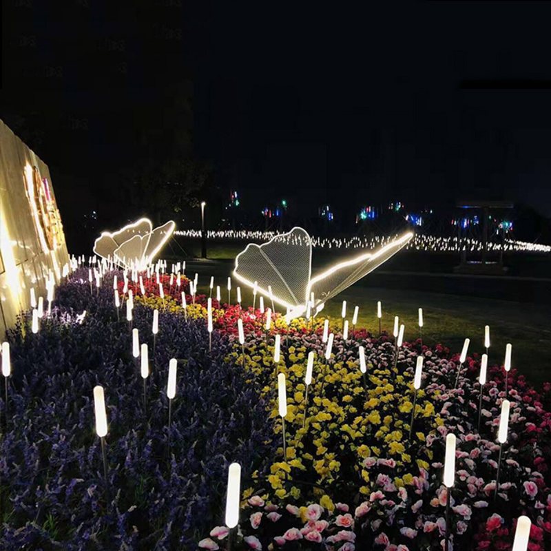 8 St Solar Light Led Bubble Tubes Outdoor Path Garden Lights Plast Uppladdningsbar
