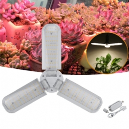Ac110-265v E27 40w 2835 Trebladig Led Grow Light Full Spectrum Hydroponic Lampa Med Hängande Hållare För Växt