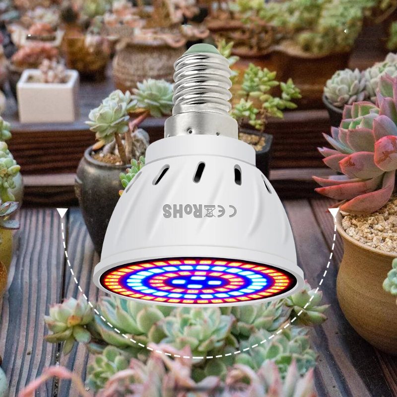 Led Fytolampor Full Spectrum Grow Light Led-lampor Fröplanta Led Plant Odling Lampstöd E14 E27 För Växthusplantering