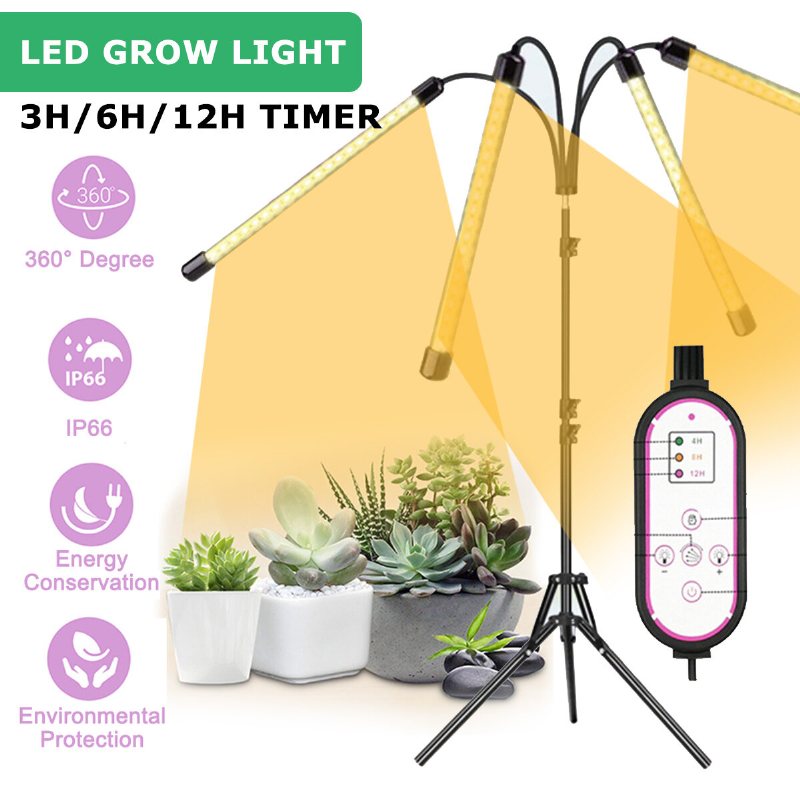 Led Grow Light Stativ Växtodlingslampa Med För Inomhusväxter