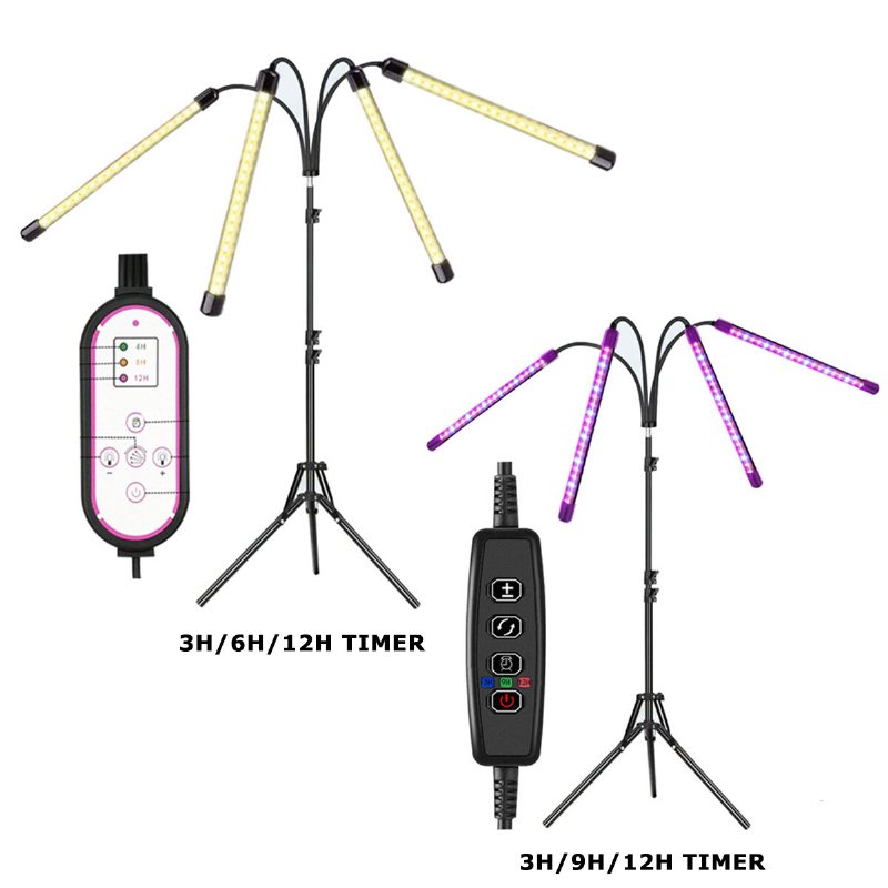 Led Grow Light Stativ Växtodlingslampa Med För Inomhusväxter