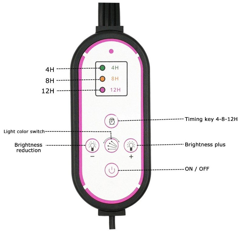 Led Grow Light Stativ Växtodlingslampa Med För Inomhusväxter
