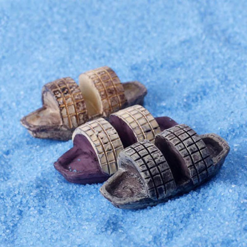 Mini Resin Båt Mikro Landskapsdekorationer Trädgård Diy Dekor