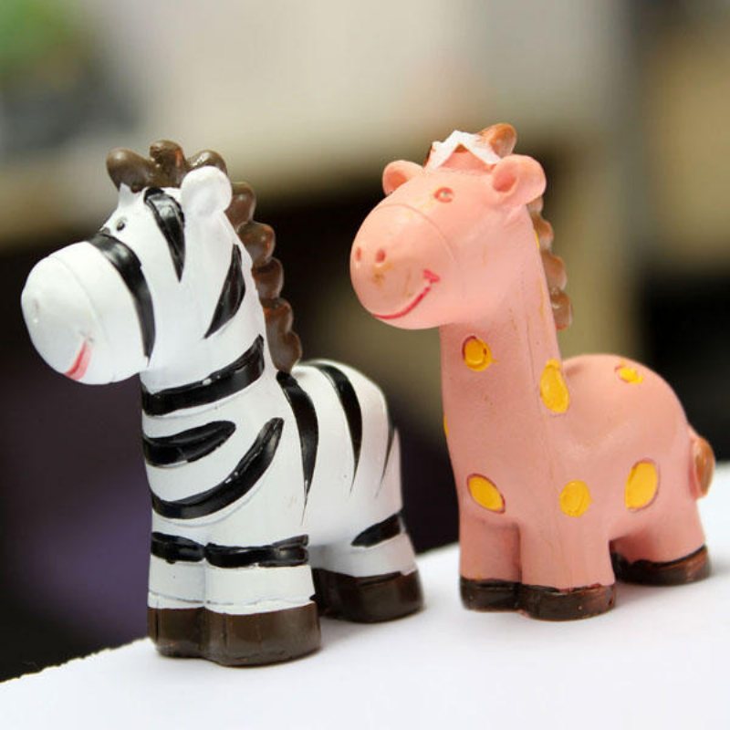 Mini Söt Zebra Micro Landskapsdekorationer Trädgård Diy Dekor