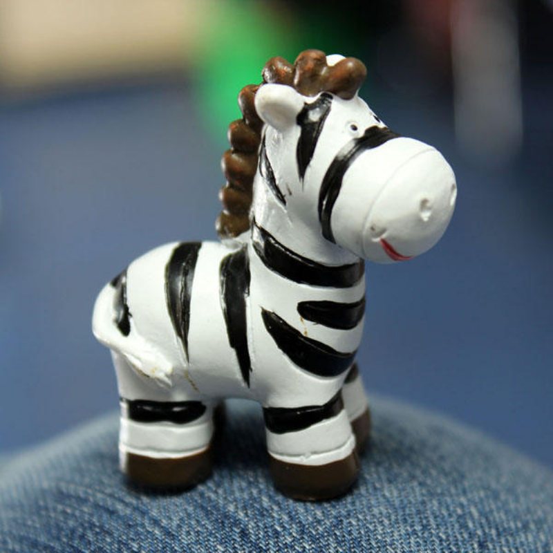 Mini Söt Zebra Micro Landskapsdekorationer Trädgård Diy Dekor