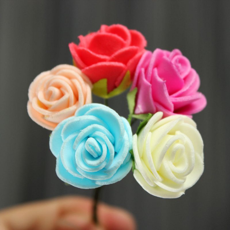Miniatyr Rose Ornaments Krukväxt Hantverk Trädgård Bonsai Diy Dekor