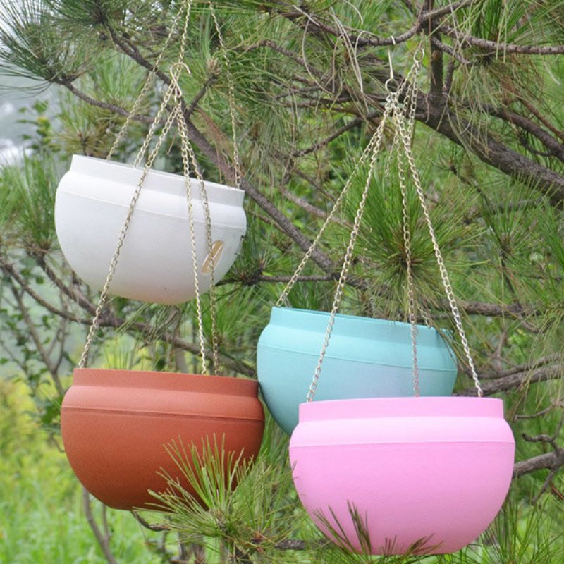 Plast Hängande Planteringskruka Hemmagård Blomkorgar Med Kedja