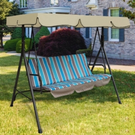 Vattentät Swing Canopy Utomhus Trädgård Uteplats Solskyddsskydd Säte Top Cover Innergård Solskydd