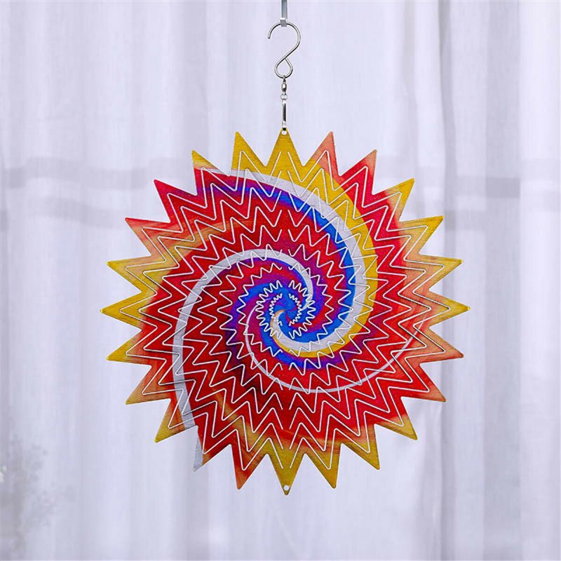 12'' 3d Fairy Garden Wind Spinner Sun Catcher Cyclone Yard Utomhusdekorationer