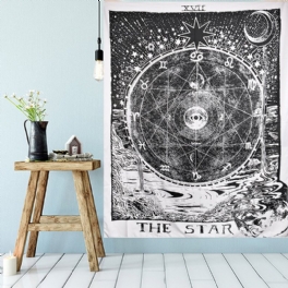 210cm Sun Star Moon Tarot Gobeläng Hippie Vägghängande Filt Rum Heminredning