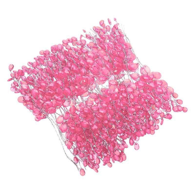 50 St Diy Klara Akryldroppar Kristallpärlor Spraytrådade Stammar Bröllopshantverksdekorationer