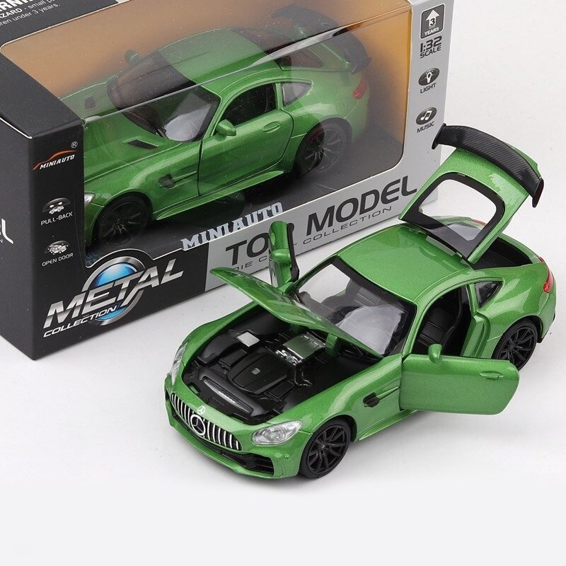 Alloy Sport Car Mercedes Amg Gtr Öppna Dörrar Ljudljus