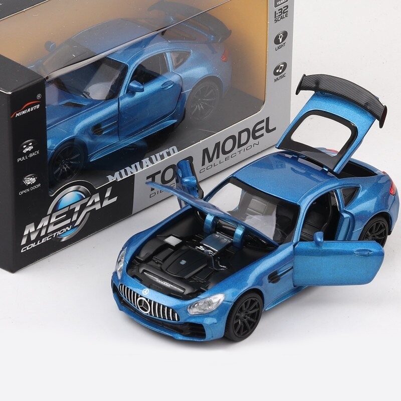 Alloy Sport Car Mercedes Amg Gtr Öppna Dörrar Ljudljus