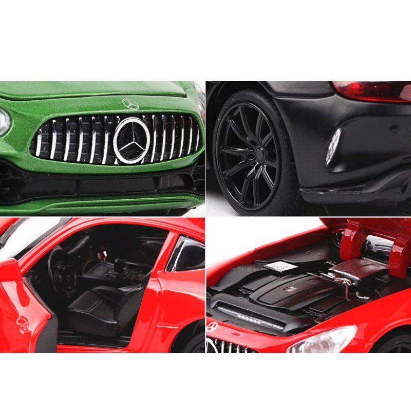 Alloy Sport Car Mercedes Amg Gtr Öppna Dörrar Ljudljus