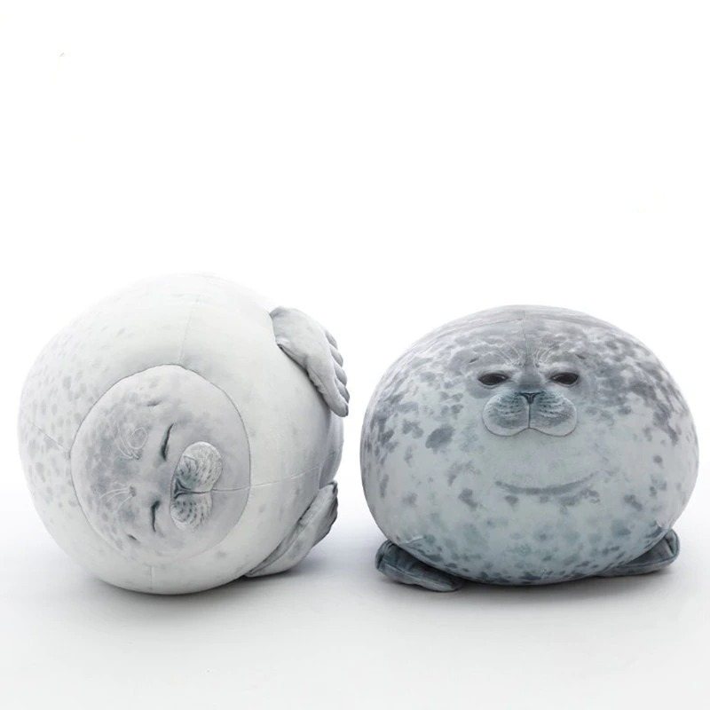 Arg Blob Seal Plysch Fyllda Kudde Chubby 3d Sea Lion Doll
