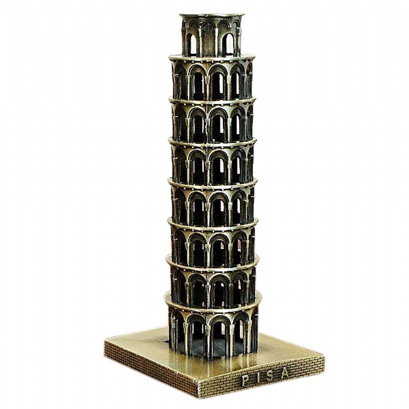 Det Lutande Tornet I Pisa Italien Souvenir Metall Modell