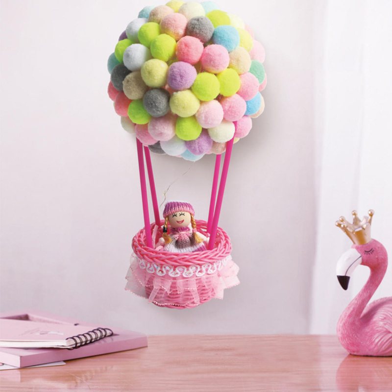 Diy Luminous Ball Surrning Varmluftsballong Lysande Ornament Bordsskiva Nattljus