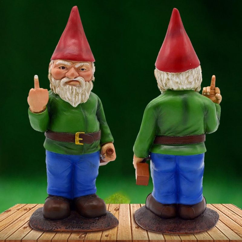 Gnome Staty Långfinger Harts Mikro Landskap Trädgård Dekoration