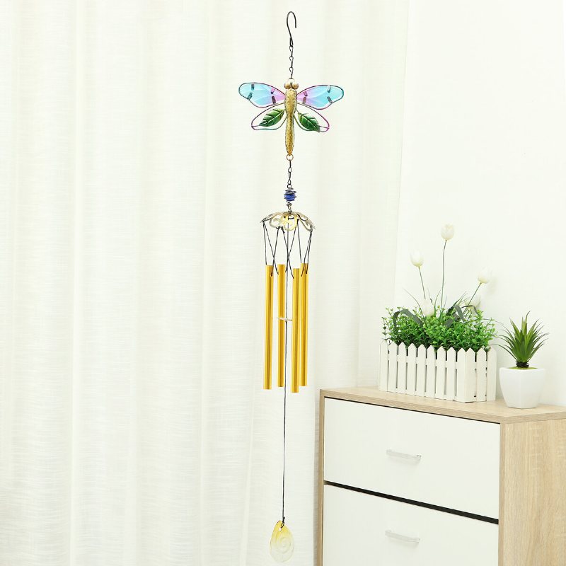 Hummingbird Dragonfly Wind Chimes Klockor Hängande Presenter Drömfångare Hemvägg Bildekoration