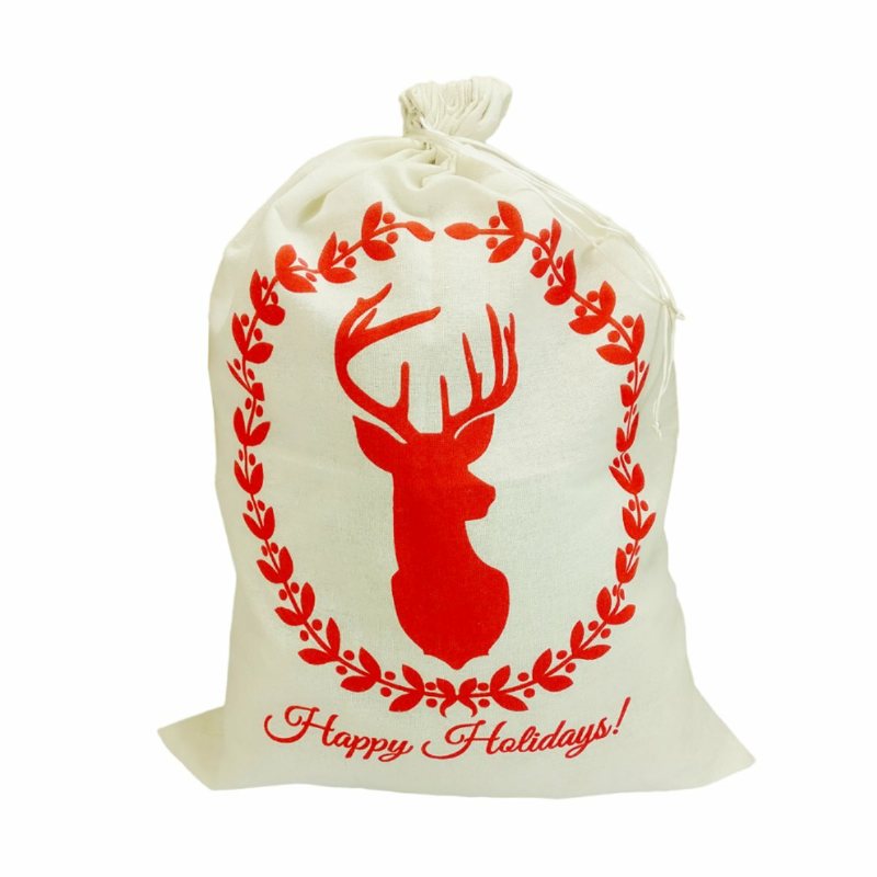 Jultomte Presentsäck Tygstrumpa Förvaring Burlap Bag Bundle Juldekorationer