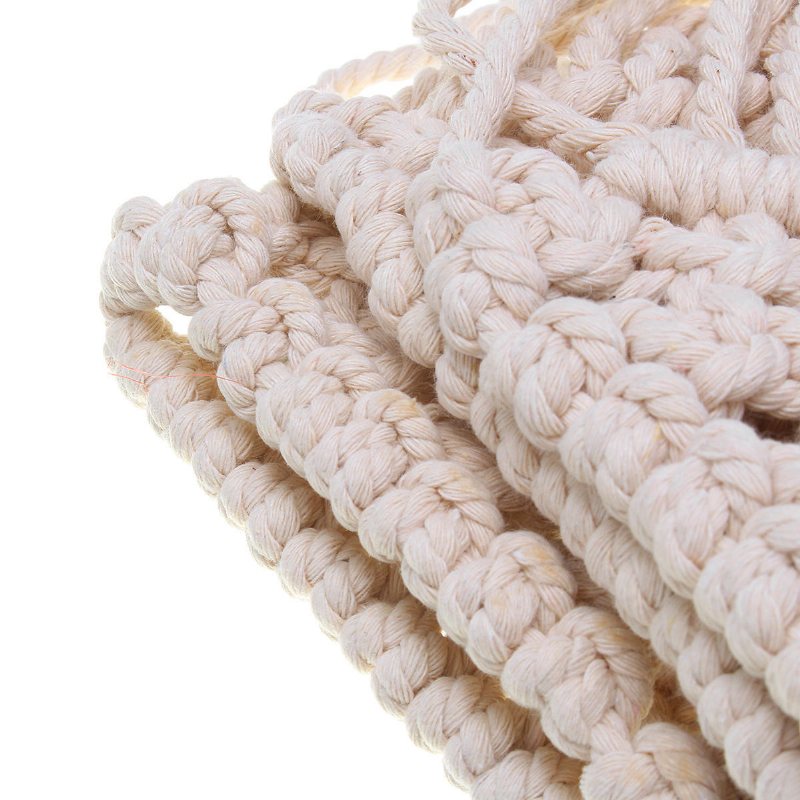 Macrame Bakgrund Gardiner Hängande Bo Ho Bröllopshängare Bomullsväggkonst Heminredning