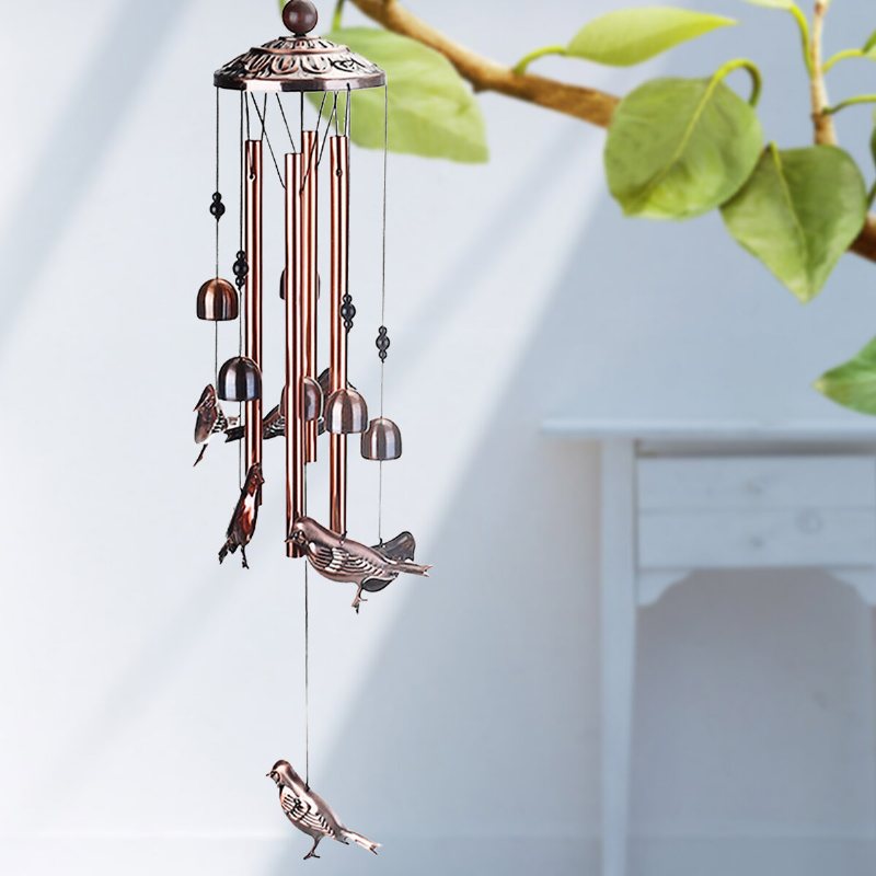 Mässing Bell Wind Chime Ornament Europeiska Och Amerikanska Trädgård Heminredning