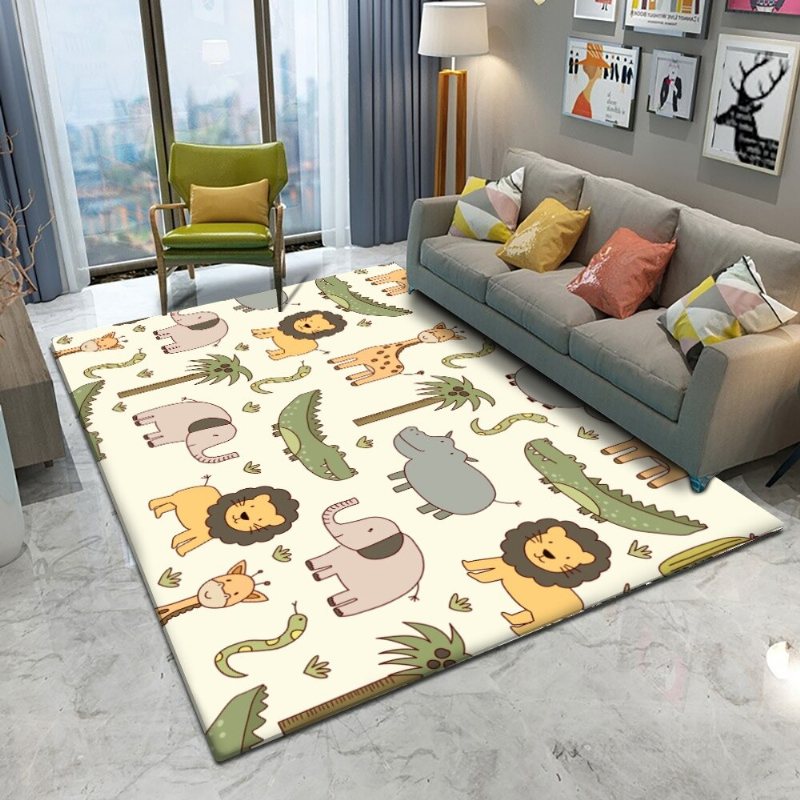 Matta Flanell Animal Puzzle Hög Kvalitet