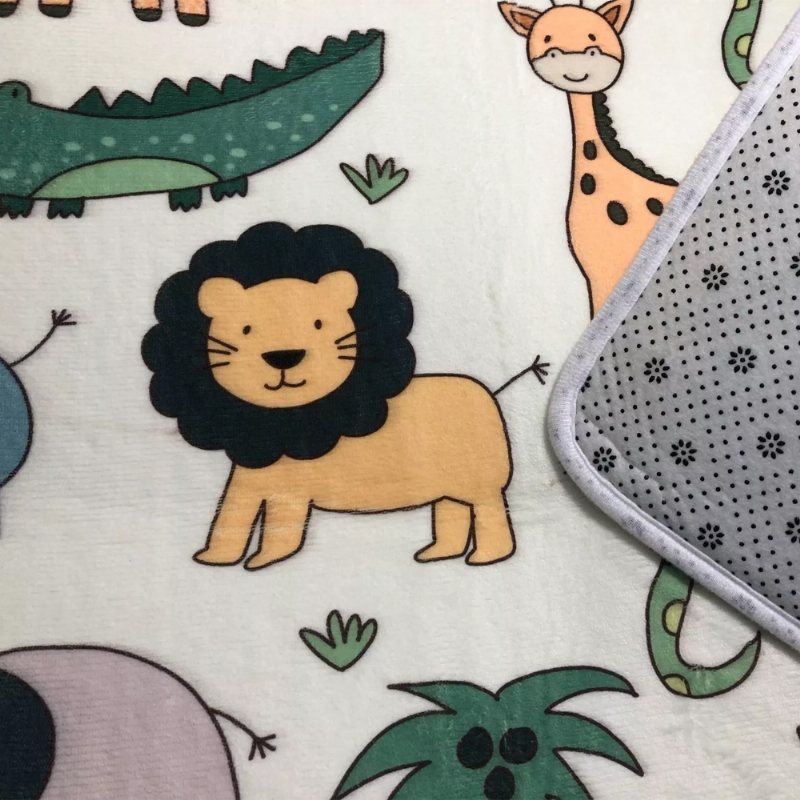 Matta Flanell Animal Puzzle Hög Kvalitet