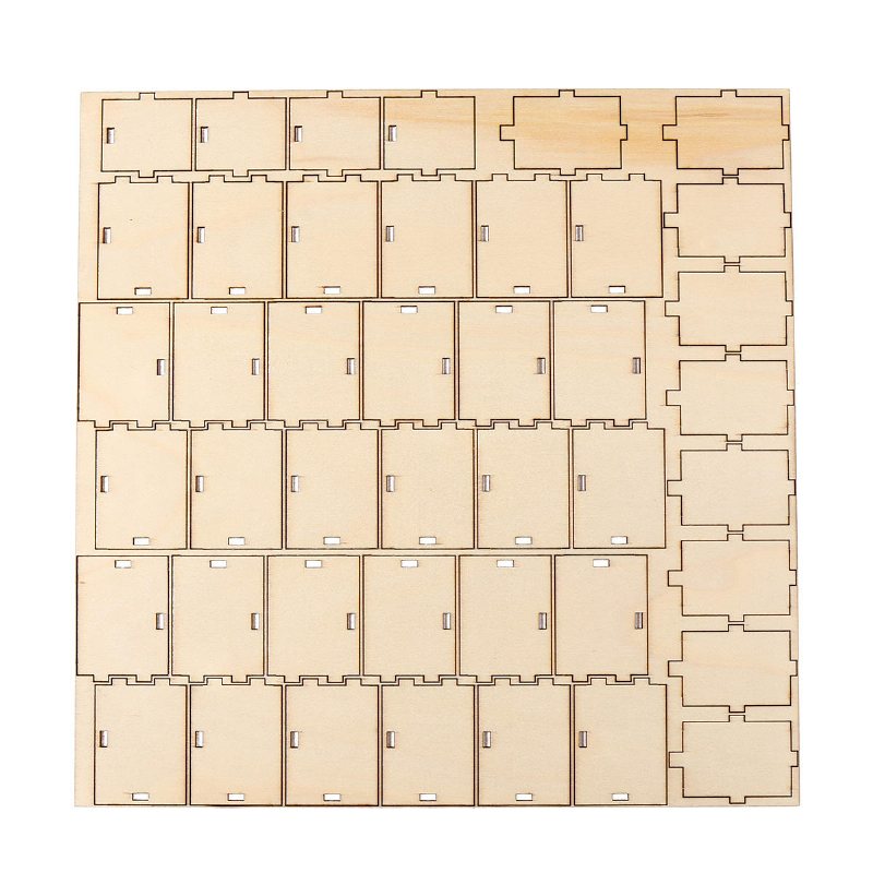 Mdf Trä Ramadan Adventskalender Diy Hus Lådor Stativ Dekorationer