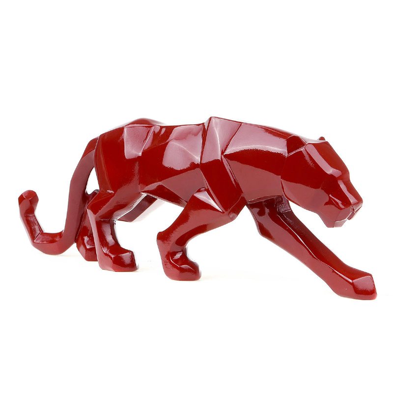 Modern Abstrakt Konst Leopard Harts Geometrisk Modell Presentrum Dekorationer