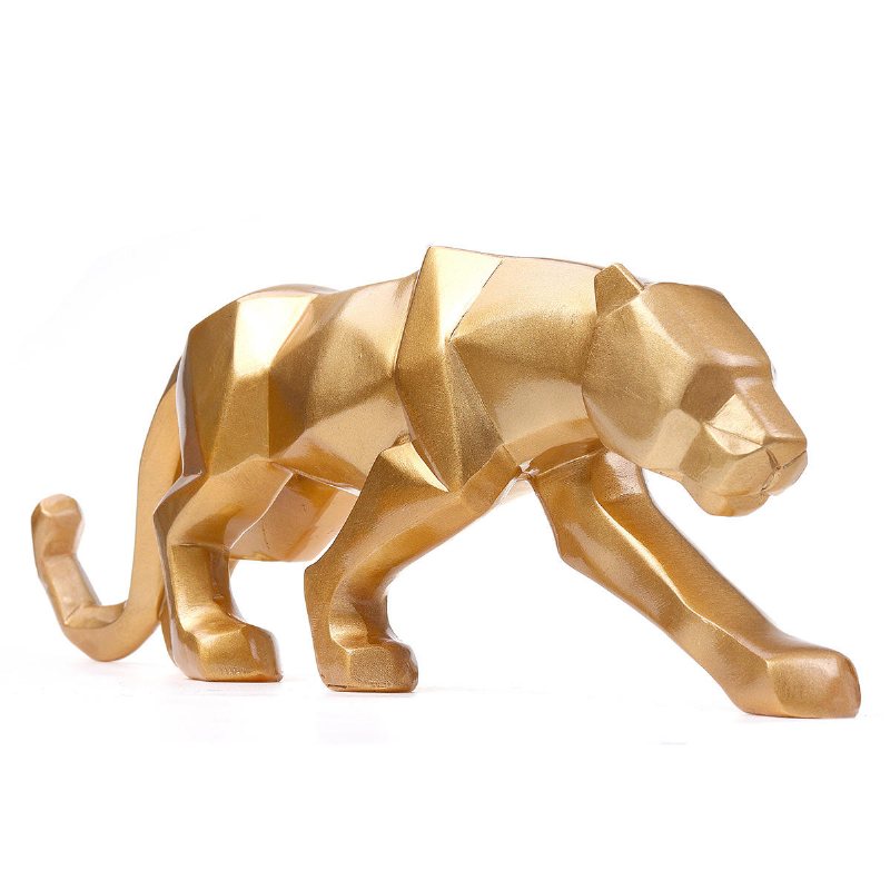 Modern Abstrakt Konst Leopard Harts Geometrisk Modell Presentrum Dekorationer