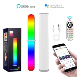 Modern Led Cylinder Stående Golvlampa Sängbord Rgb16 Färg App Fjärrkontroll Usb