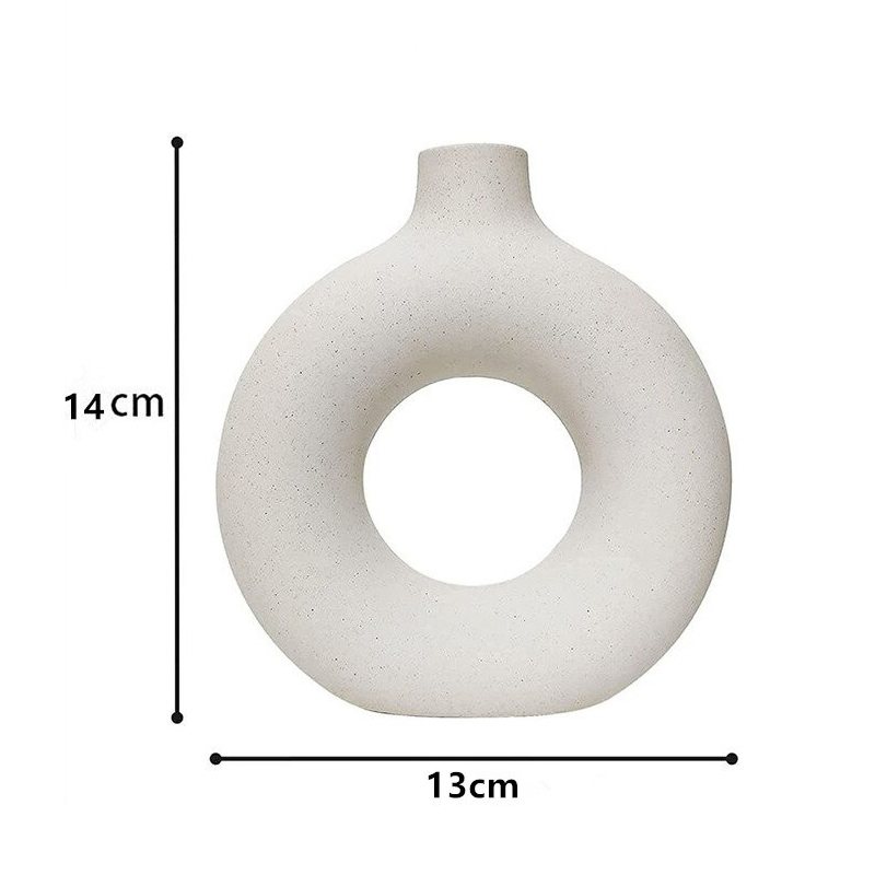 Nordic Circular Vase Hollow Keramisk Blomkruka