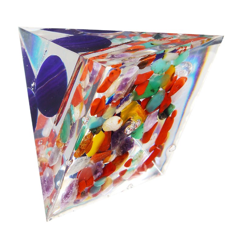 Reiki Charged Emerald Clear Quartz Crystal Orgone Pyramid Kraftfulla Dekorationer