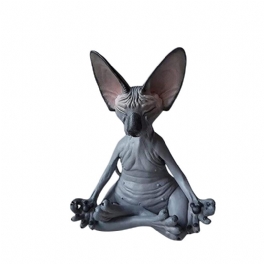 Resin Sphynx Cat Figurine Heminredning