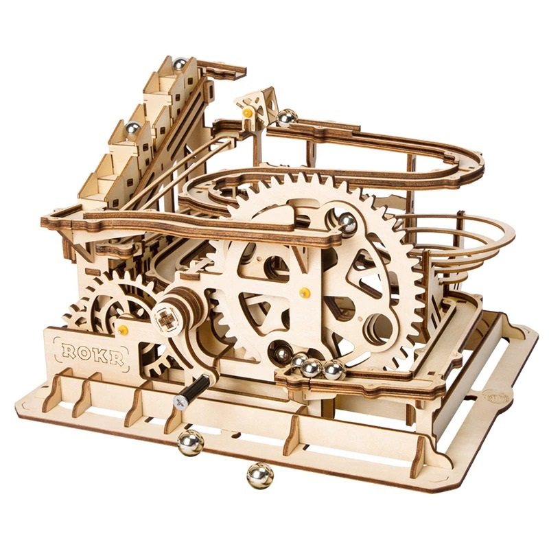 Träpussel 4 Sorters Marble Run Mechanical Model Set