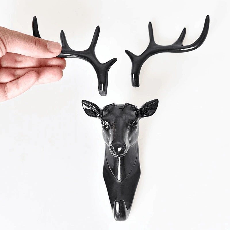 Vägghängande Krok Vintage Deer Head Keys Paraply Jacka Scarf Hanger