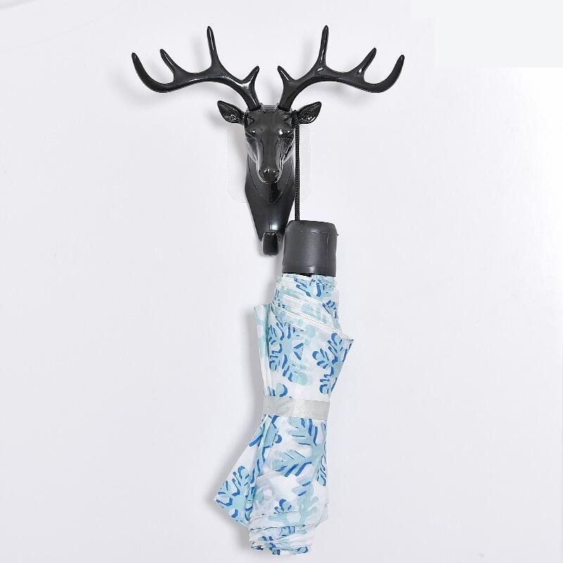 Vägghängande Krok Vintage Deer Head Keys Paraply Jacka Scarf Hanger