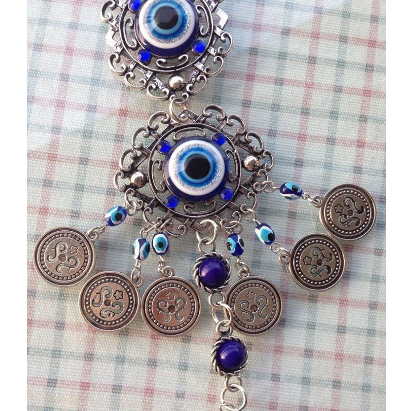 Vägghängande Turkiskt Grekiskt Blått Glas Onda Ögat Lucky Eye Charm