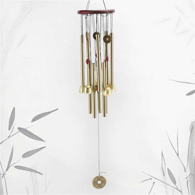 Wind Chimes Stor Tone Resonant Bell 10 Rör Kapell Kyrka Trädgårdsdekor 33"