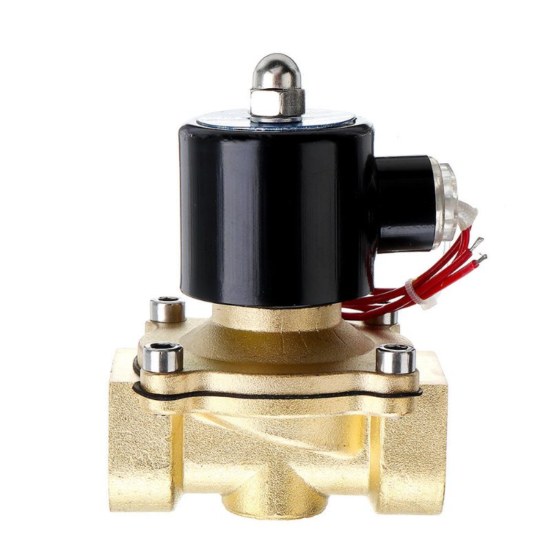 1/2 3/4 1 Tum 24v Elektrisk Magnetventil Pneumatisk Ventil För Vatten Luft Gas Mässing Luftventiler