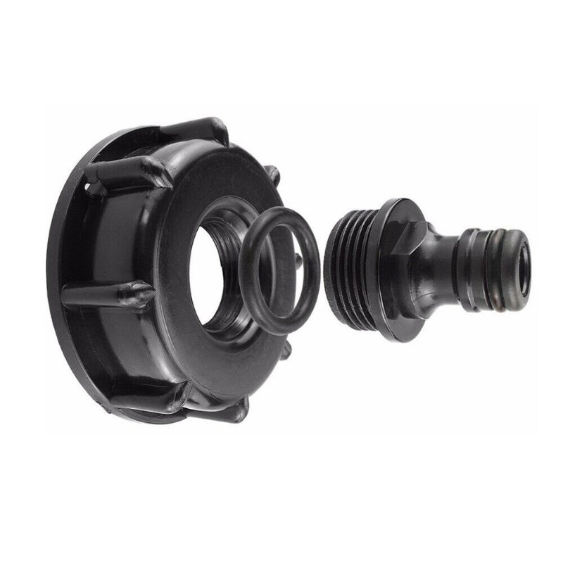 1/2'' 3/4'' S60x6 Ibc Vattentank Adapter Munstycke Snabbkoppling Grovgänga Slang Rör Kran Ersättningsventil Kopplingsdelar
