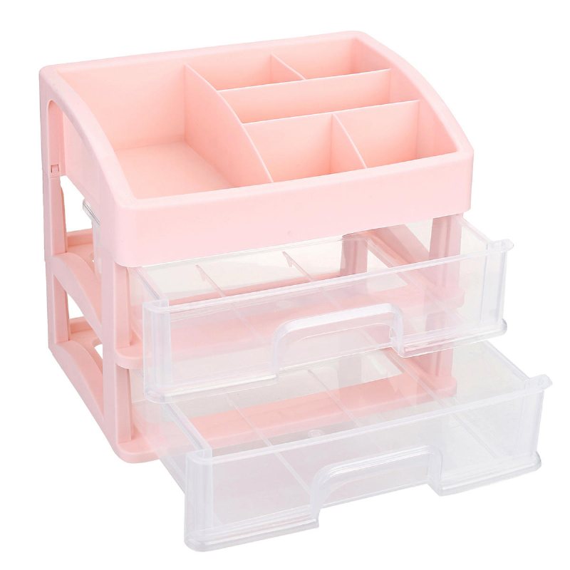 1/2/3 Lager Plast Desktop Organizer Låda Sminkhållare Box Gör Diverse Förvaringsbox Behållare